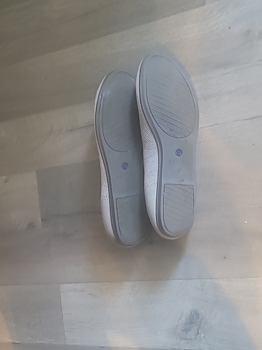 Rothy's The Flat Women's Slip-on Ballet Knit Shoes Size 9 Light Grey - Picture 5 of 5